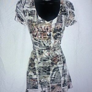Abstract Print Dress